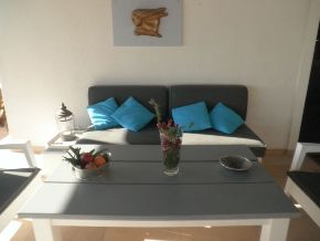 Table on the veranda with beautiful decoration